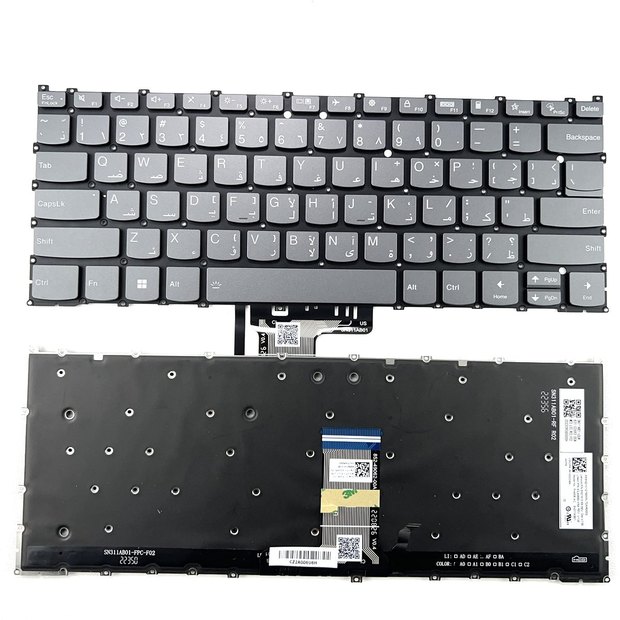 Arabic Backlit Laptop Keyboard For Lenovo Yoga 7 14IRL8 (Machine Type 82YL) 7-14IRL8 PH4SB-AR Series