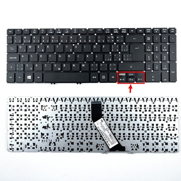 Czech Slovak Laptop Keyboard for Acer Aspire V5-572 V5-573 Series, Black