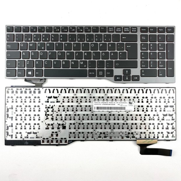 Finnish Laptop Keyboard for Fujitsu Lifebook E754 E557 E753 E756 E554 E556 CELSIUS H730 H760 H770, Black, QWERTY