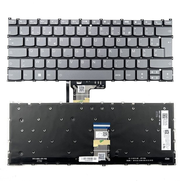 French Azerty Backlit Laptop Keyboard For Lenovo Yoga 7 14IRL8 (Machine Type 82YL) 7-14IRL8 PH4SB-FR Series