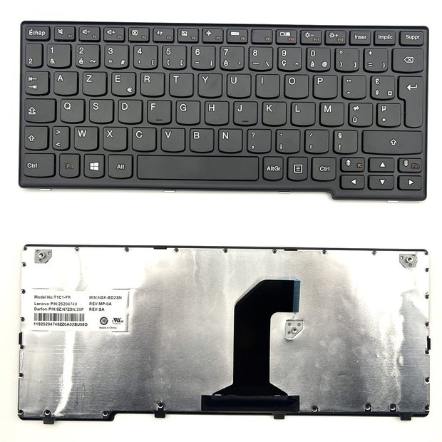 French AZERTY Keyboard LENOVO YOGA 11 T1C1-FR NSK-BD2SN 25204749 9Z.N7ZSN.20F