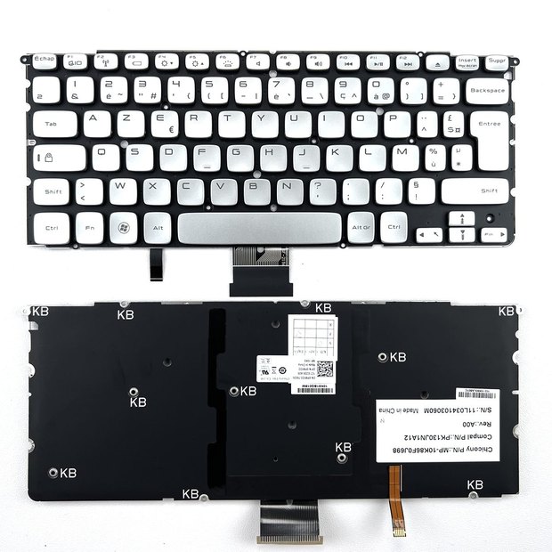 French Backlit Laptop Keyboard For DELL XPS 14Z 15Z L412 L512Z L511Z P42G Series Azerty Layout MP-10K86F0J698
