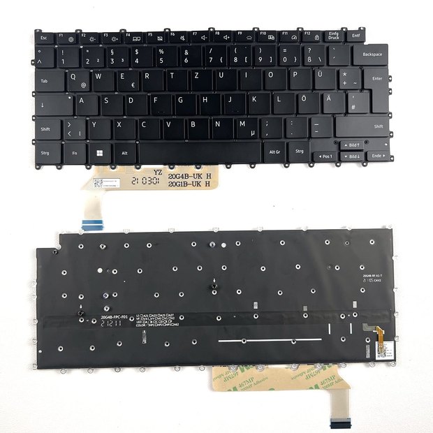 Germany Backlit Laptop Keyboard for SAMSUNG Galaxy Book2 360 NP730QED 930QDB 930QED Series