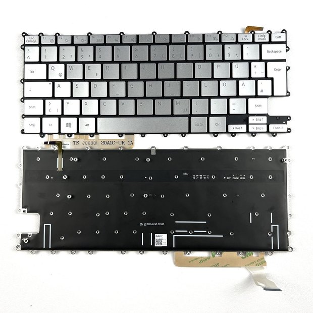 Germany Silver Backlit Laptop Keyboard For Samsung Galaxy Book Flex2 5G NP930QCA 930QCA Series BA5904512C 20A1C