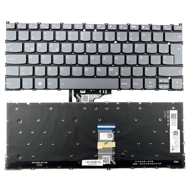 Iceland Backlit Laptop Keyboard For Lenovo Yoga 7 14IRL8 (Machine Type 82YL) 7-14IRL8 PH4SB-AF Series