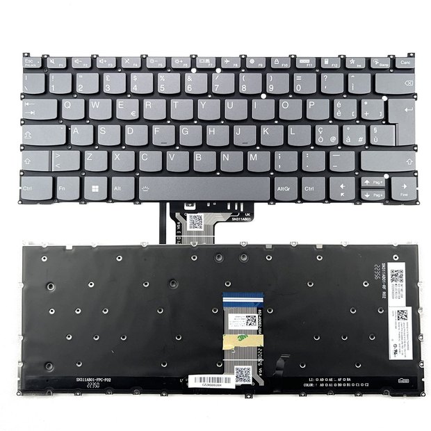 Italian Backlit Laptop Keyboard For Lenovo Yoga 7 14IRL8 (Machine Type 82YL) 7-14IRL8 PH4SB-AF Series