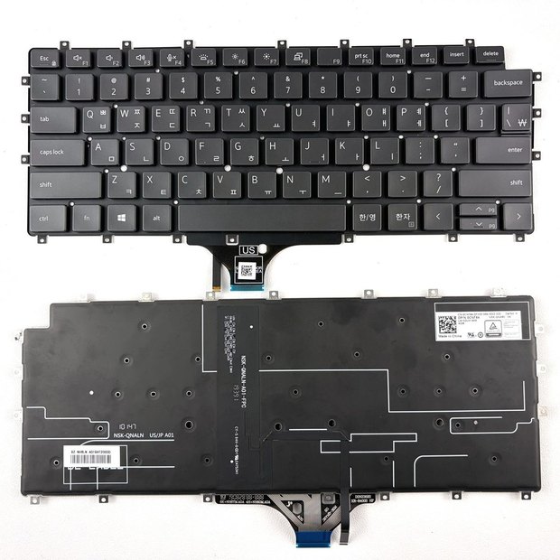 Korean Backlit Laptop Keyboard For Dell Latitude 9510 9520 2-in-1 Series