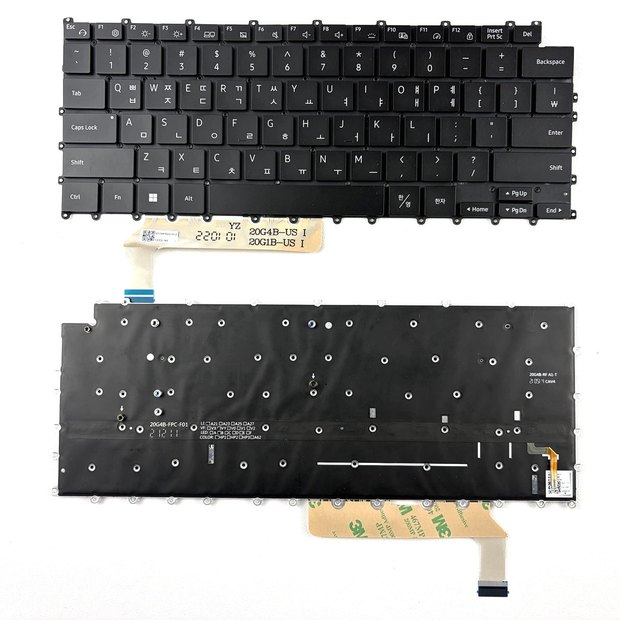 Korean Backlit Laptop Keyboard For Samsung Galaxy Book NP930XED NP930XDB NP935XDB Series Black BA5904666B