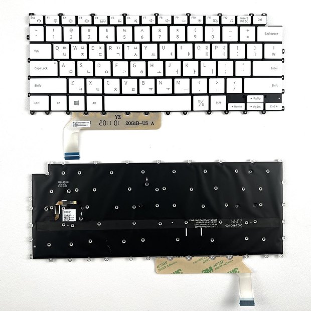 Korean Backlit Laptop Keyboard For Samsung Galaxy Book NP930XED NP930XDB NP935XDB Series White BA5904572B