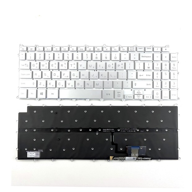 Korean Silver Backlit Keyboard for LG Gram 16Z90P 16ZD90P 16Z90PD 16Z90PC 15Z90P 15Z90P-G 15Z90P-K 15Z90P-N 15Z90P-P Series