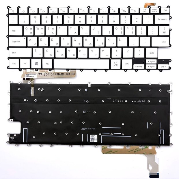 Korean Silver Backlit Laptop Keyboard For Samsung Galaxy Book Flex2 5G NP930QCA 930QCA Series BA5904505B 20A1C