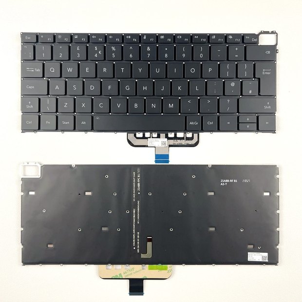 Laptop Keyboard for Honor MagicBook V14 HGF-W56 Black United Kingdom UK with Backlit