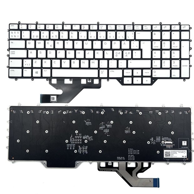 Nordic RGB Backlit Laptop Keyboard For Alienware M15R2R3 M17R2 R3 ALWA51M Area A51M P38E