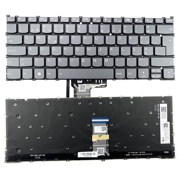 Portuguese Backlit Laptop Keyboard For Lenovo Yoga 7 14IRL8 (Machine Type 82YL) 7-14IRL8 PH4SB-PO Series