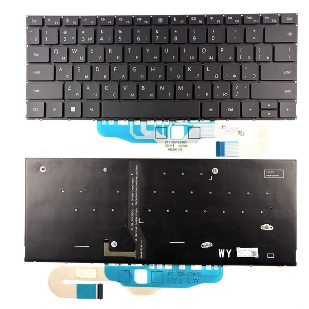 Russian Laptop Keyboard For HUAWEI MateBook X Pro 2022款 MRG-W76 MRG-W56 MRGF-X MRGF-16 MRGFG-32 MRGFG-16 Series