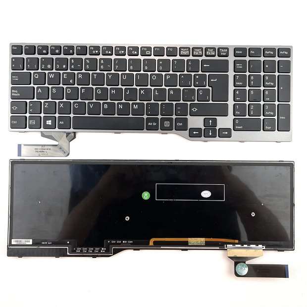 Spanish Backlit Laptop Keyboard For Fujitsu E754 Lifebook E557 E753 E756 E554 E556 Celsius H730 H760 H770 H970 Series