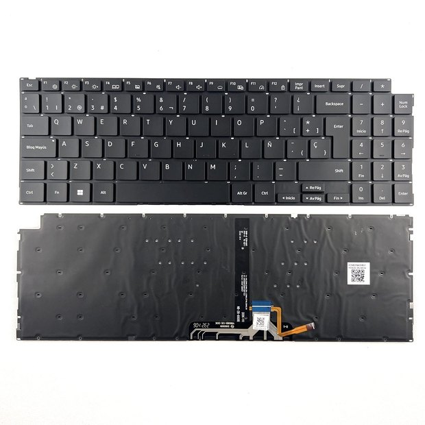 Spanish Backlit Laptop Keyboard for Samsung Galaxy Book NP750XDA NP755XDA 750XDA 755XDA Series