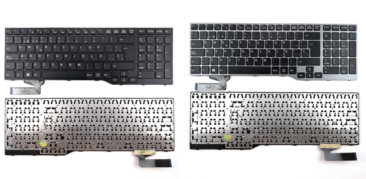 Spanish Silver Frame Laptop Keyboard For Fujitsu E754 Lifebook E557 E753 E756 E554 E556 Celsius H730 H760 H770 H970 Series