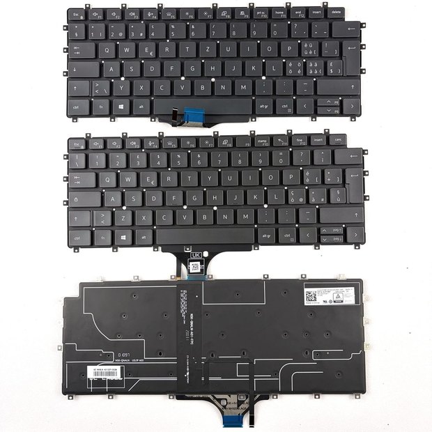 Swiss Canada Italian Backlit Laptop Keyboard For Dell Latitude 9510 9520 2-in-1 Series