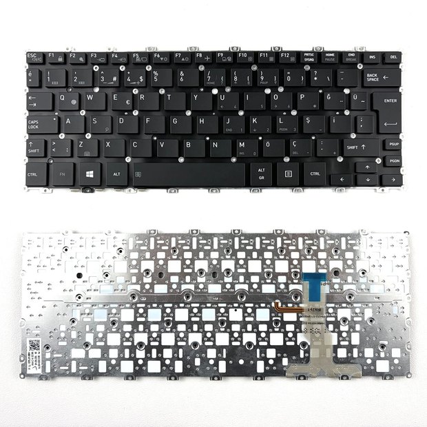 Turkish Backlit Laptop Keyboard Compatible for Toshiba portege X20W-D HMB8149TSA X20W-E X20W-D-13 X20W-D-10Q X20W-D-10V Black HMB8149TSA