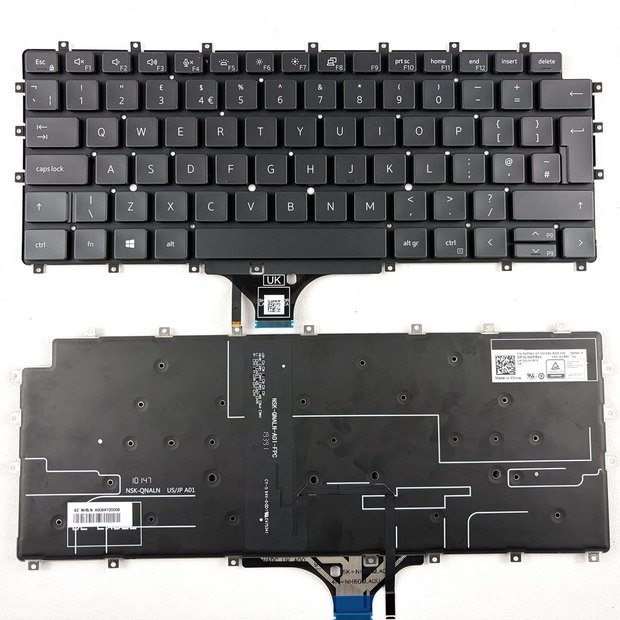 UK Backlit Laptop Keyboard For Dell Latitude 9510 9520 2-in-1 Series