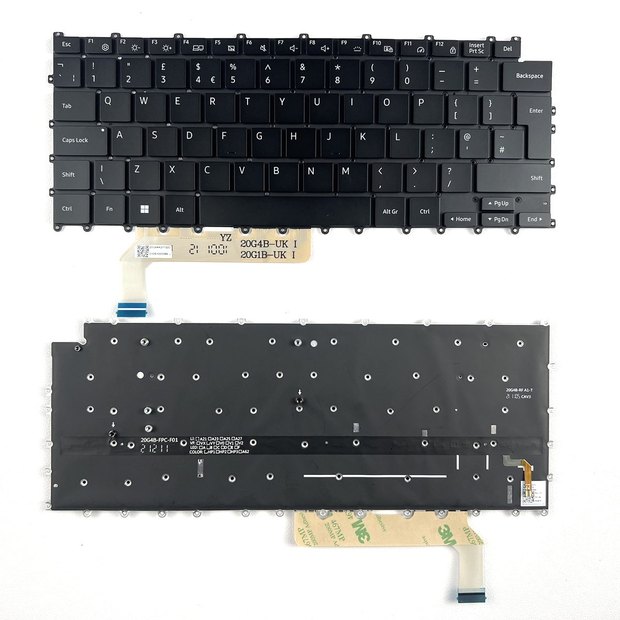 UK Backlit Laptop Keyboard for SAMSUNG Galaxy Book2 360 NP730QED 930QDB 930QED Series