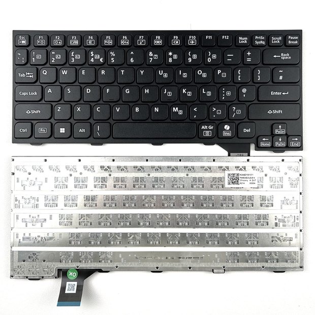 UK Black Laptop Keyboard for Panasonic Toughbook FZ-55 FZ-40 Series Model PAM24B26GB-814