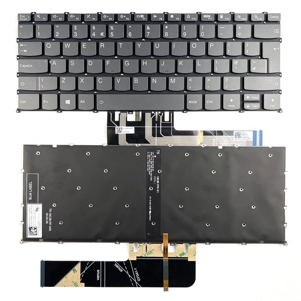 UK Laptop Backlight Keyboard Replacement Compatible with Lenovo Xiaoxin Pro 14 20202021, Xiaoxin Air 14 20202021, IdeaPad Flex 5-14IIL055-14ARE05, IdeaPad 3 Gen 63-14ITL6 Series