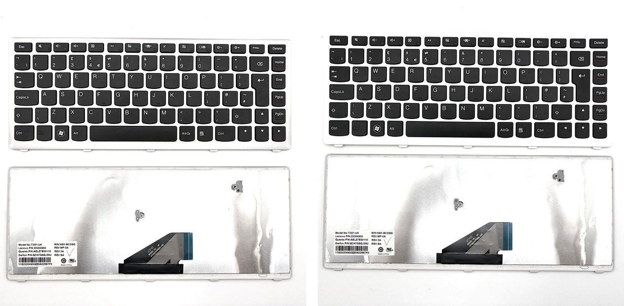 UK Silver Frame Laptop Keyboard For Lenovo U310 U310 Touch U310T Series