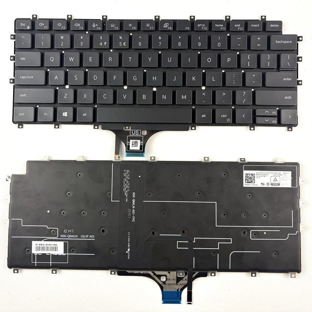 US Backlit Laptop Keyboard For Dell Latitude 9510 9520 2-in-1 Series
