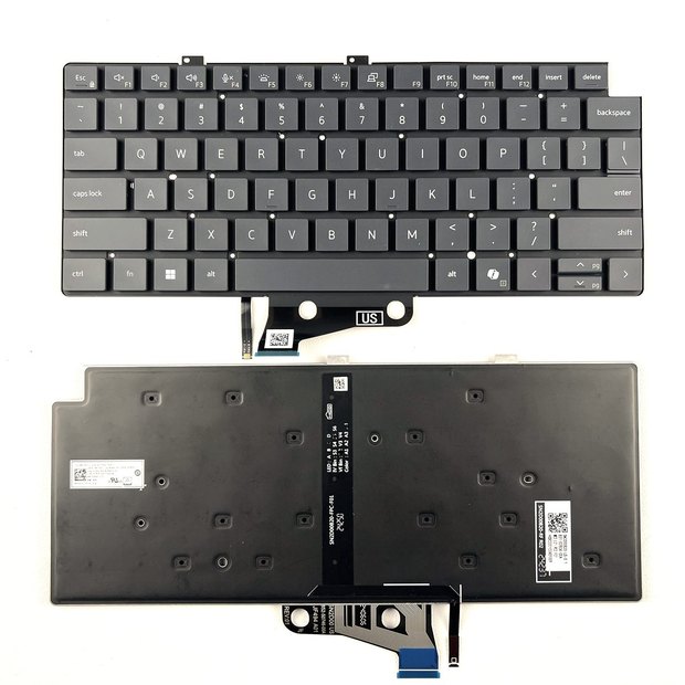 US Backlit Laptop Keyboard For Dell Pro 13 Plus PB13250 PB13255 P194G P195G DPN 09T0FV Series