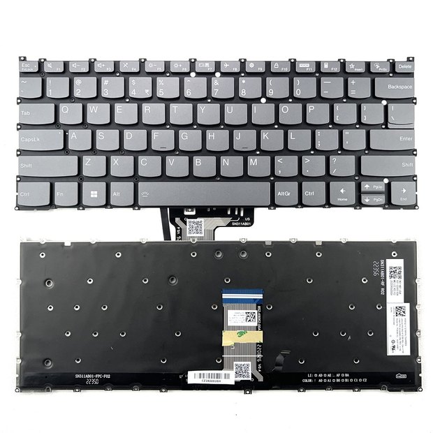 US Backlit Laptop Keyboard For Lenovo Yoga 7 14IRL8 (Machine Type 82YL) 7-14IRL8 PH4SB-AF Series