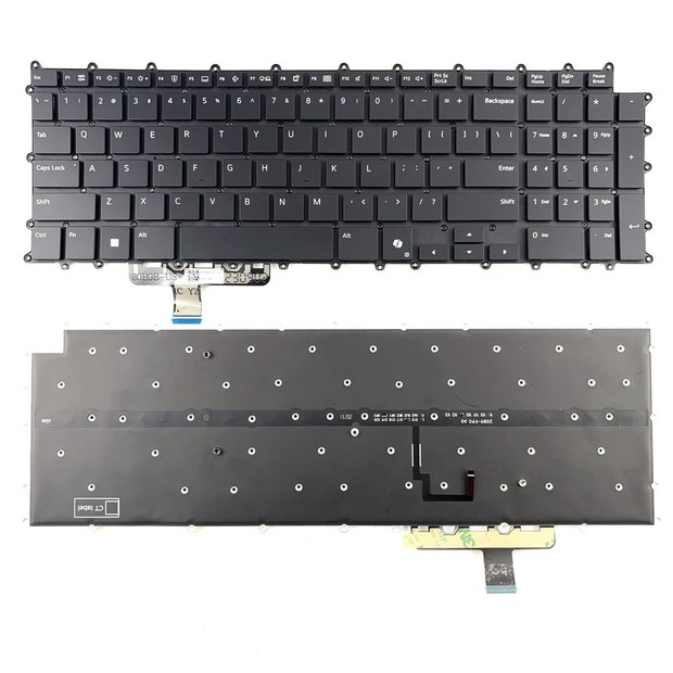 US Backlit Laptop Keyboard for LG Gram 17Z90Q 17Z90Q-G 17Z90Q-K 17Z90Q-R 17ZD90Q Series, Black, with AI Key