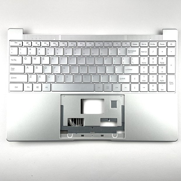 US Backlit Laptop Keyboard MB3501022 PRIDE-K3993 Silver With Palmrest