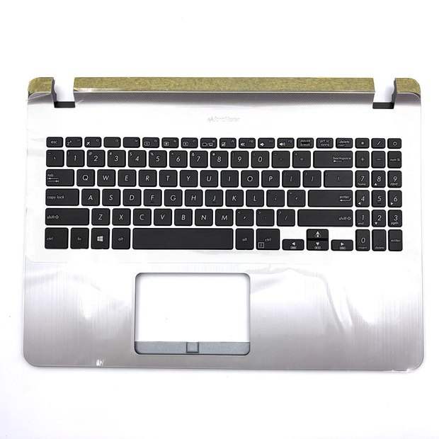 US Silver Palmrest Laptop Keyboard For ASUS X507M X507U X507UA X507UB X507UD F507 Series