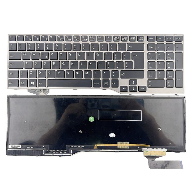 US-int Backlit Laptop Keyboard for Fujistu E754 Lifebook E557 E753 E756 E554 E556 Celsius H730 H760 H77 Series (Big Enter Key)