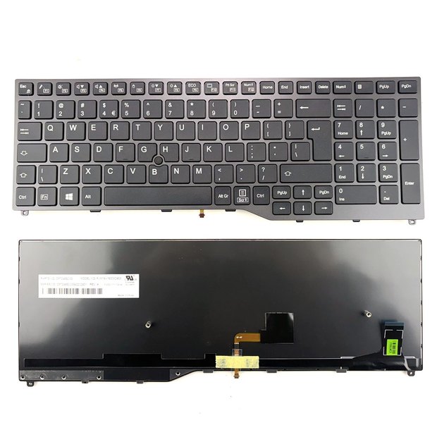 US-Int Laptop Keyboard For Fujitsu U759 E459 U757 E558 Lifebook E559 E458 U758 Series