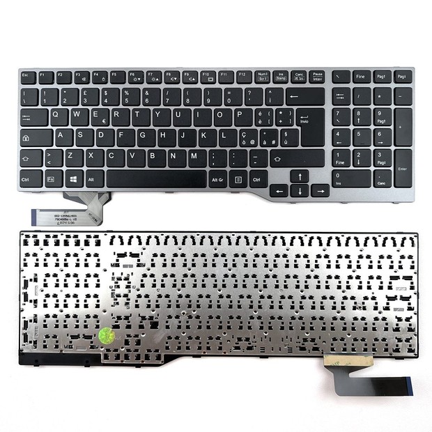 Italian Laptop Keyboard For Fujitsu E754 Lifebook E557 E753 E756 E554 E556 Celsius H730 H760 H770 H970 Series, Silver