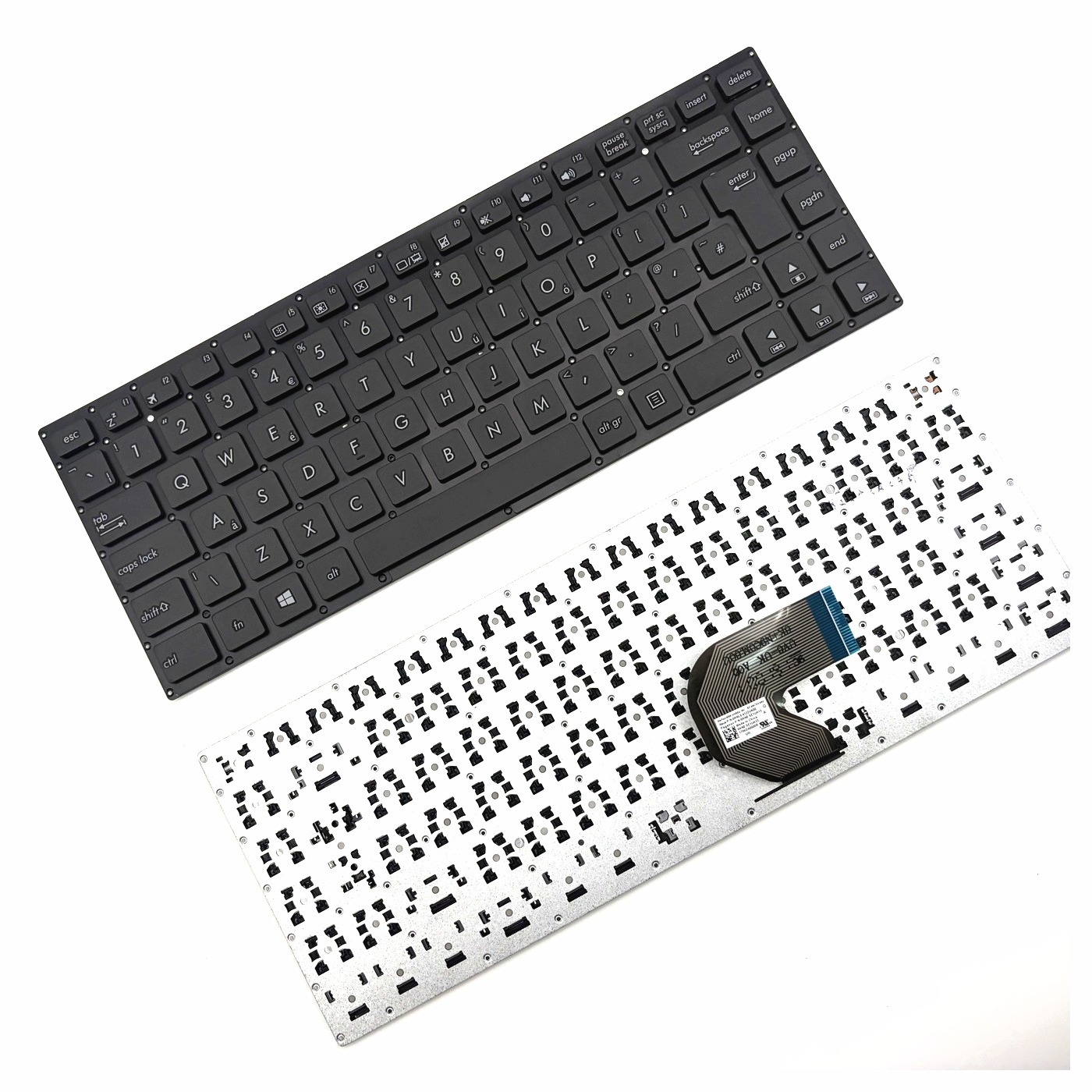 UK Laptop Keyboard Frameless Without Frame For ASUS E403 E403N E403NA E403S E403SA 0KNB0-4122UK00