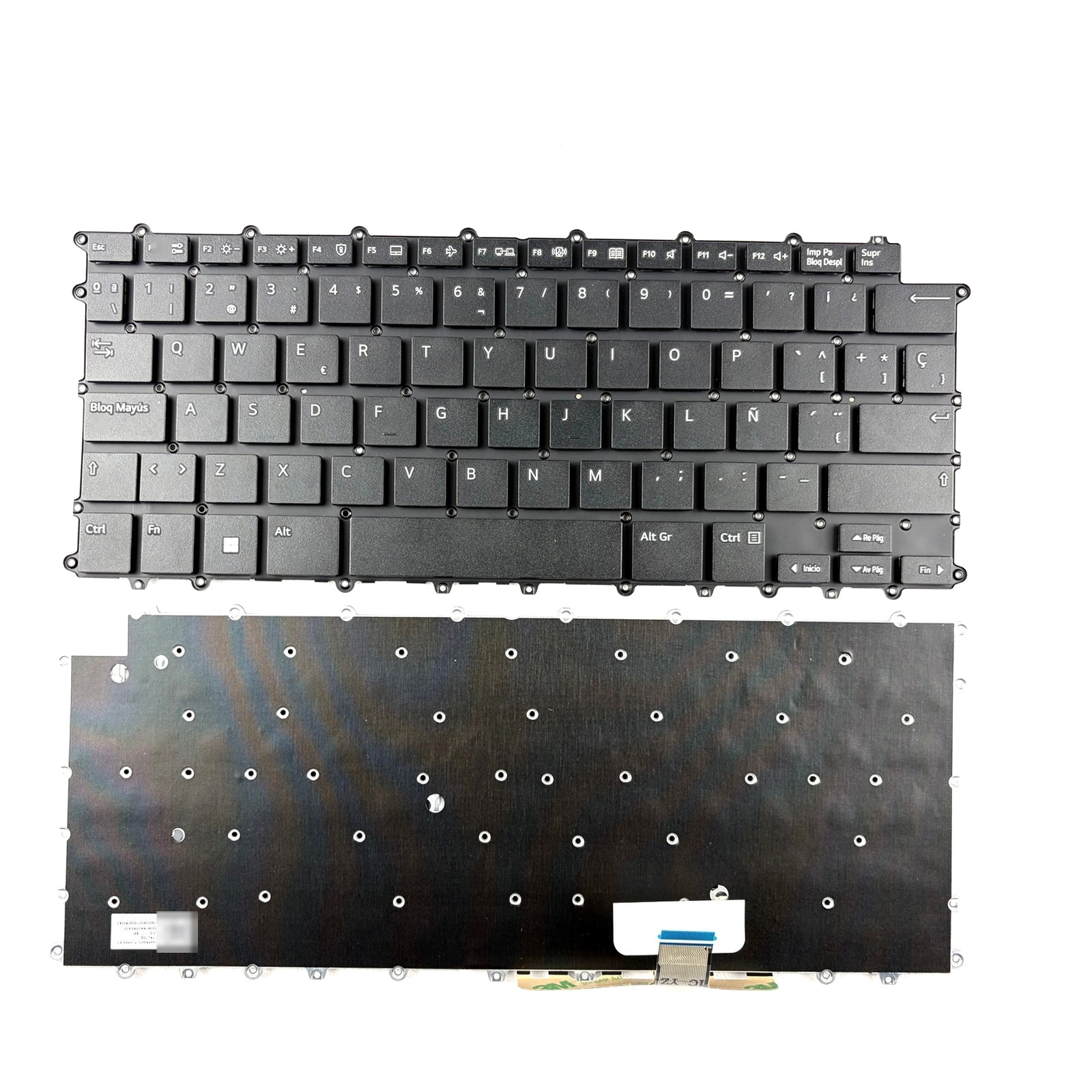 Spanish Non-Backlit Laptop Keyboard Frameless Without Frame For LG 14U70Q 14U70Q-G 14U70Q-N Series — Needs C-cover