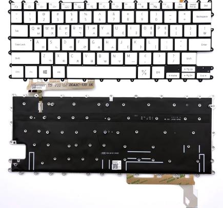 Italian/Korean/UK/Germany/Nordic Laptop Keyboard Silver Backlit Samsung Galaxy Book Flex2 5G NP930QCA 930QCA Series BA5904512C 20A1C