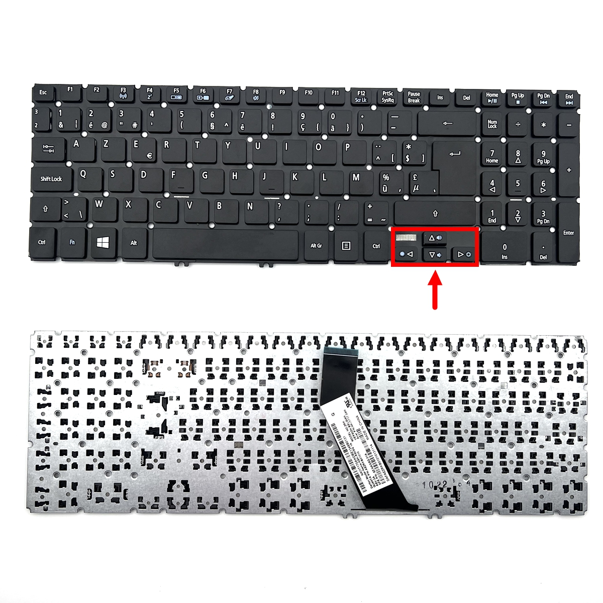 Belgian Azerty Laptop Keyboard for Acer Aspire V5-572 V5-573 Series, Black -1