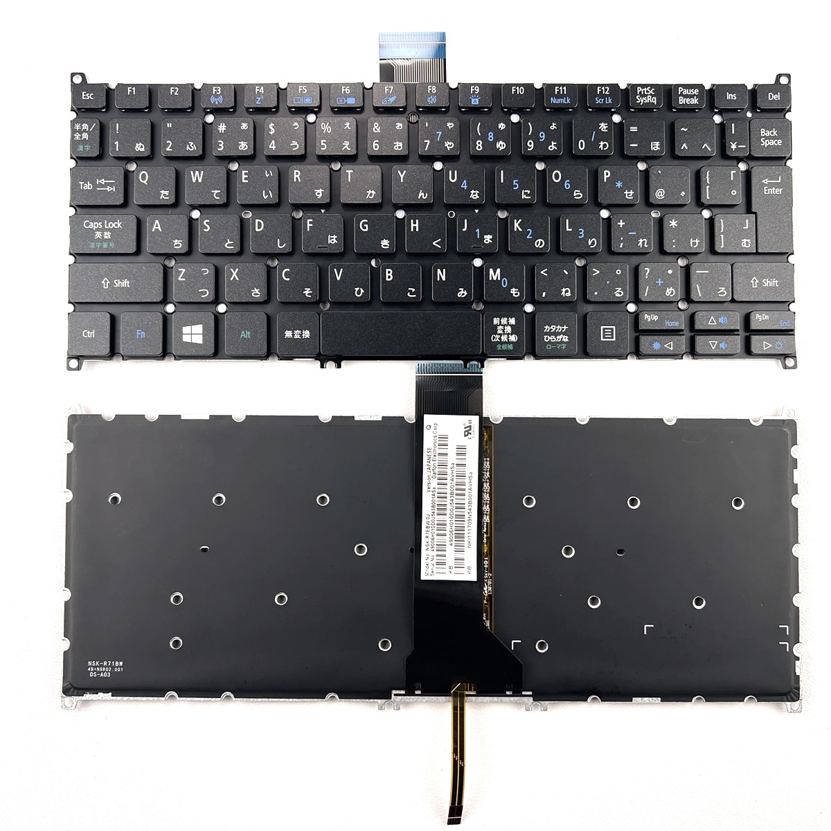 [COMOLADO] For Acer Aspire V5 122 V5-122P V5-132 132P V13 V3-371 E11 E3-112 E3-111 R3-131 N15W5シリーズ用 日本語ブラックバックライト付きノートパソコンキーボード   -1