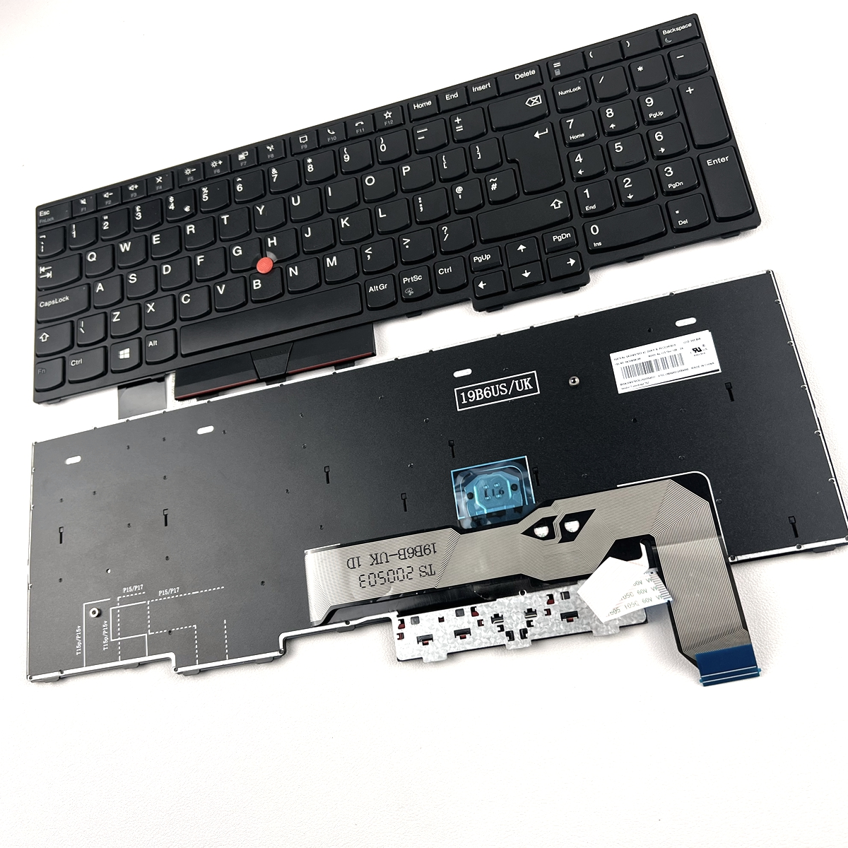 UK Laptop Keyboard For Lenovo ThinkPad L15 (Type 20U3, 20U4,20U7,20U8), L15 Gen 2 (Type 20X3 20X4) Series with Pointing Stick Without Backlight -3