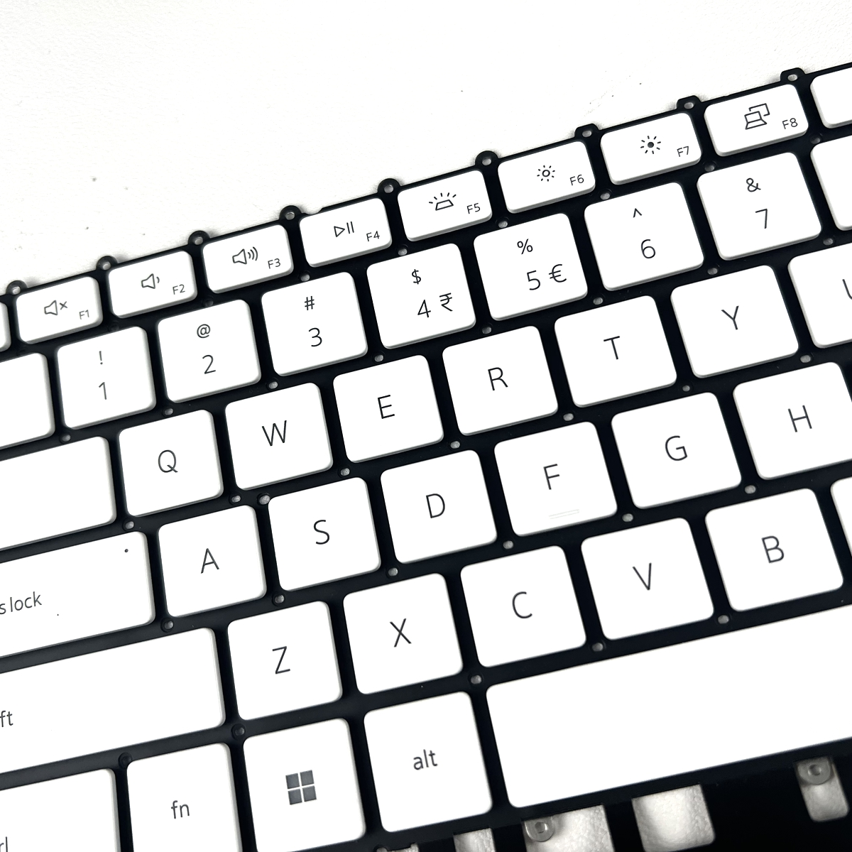 New US Layout Replacement Keyboard Compatible with Dell XPS 9500 9510 9520 P91F 9700 9710 9720 P92F Precision 5550 5560 5750 5760 2R30J 02R30J with Backlit(With Indian Rupee characters) -3