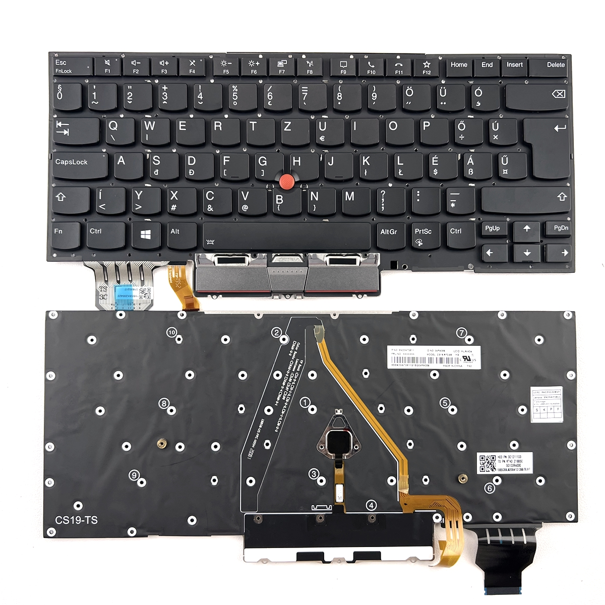 Hungarian Layout Replacement Laptop Keyboard Compatible with Lenovo ThinkPad X1 Carbon Gen 8th 2020, ThinkPad X1 Yoga Gen 4 2020 with Backlit -1